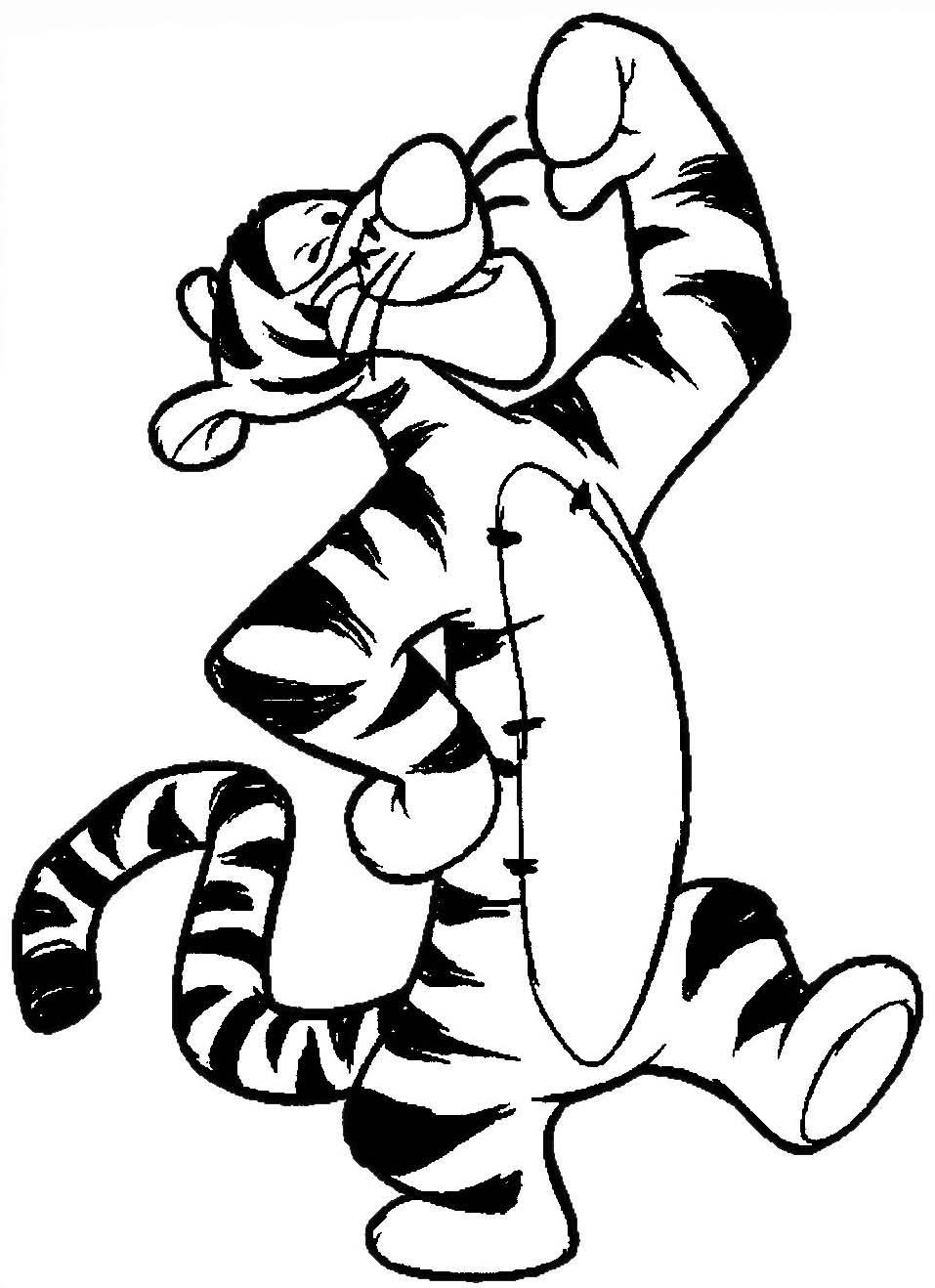 957x1318 How To Draw Tigger From Winnie The Pooh With Easy Steps How - Winnie Pooh Drawing
