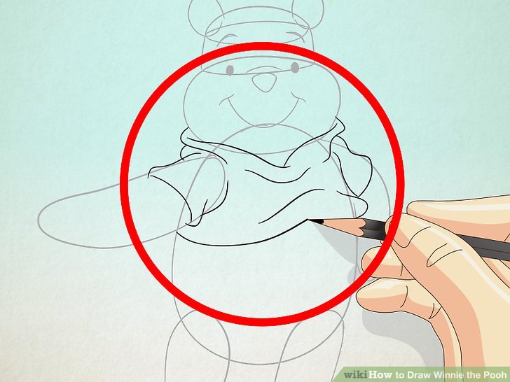 728x546 How To Draw Winnie The Pooh Steps - Winnie Pooh Drawing