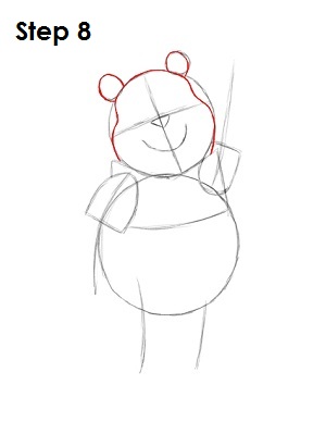 300x388 How To Draw Winnie The Pooh - Winnie The Pooh Line Drawing