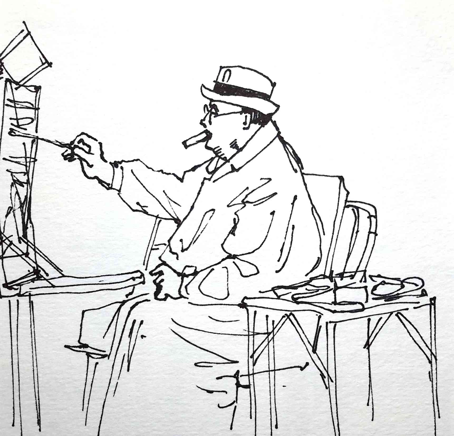 1722x1653 painting as - Winston Churchill Drawing