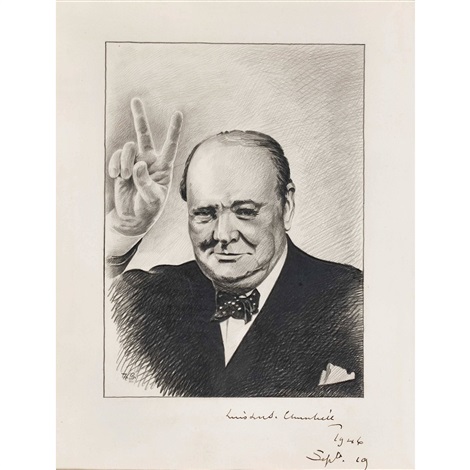 470x470 mit autogramm drawing - Winston Churchill Drawing