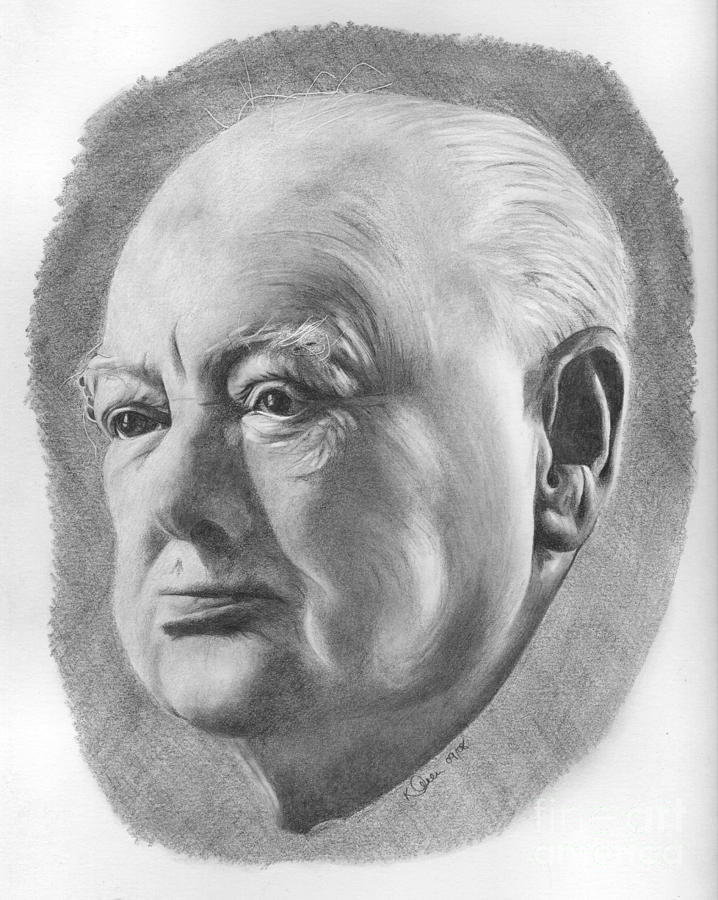 718x900 sir winston churchill drawing - Winston Churchill Drawing