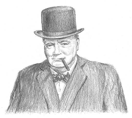 540x484 winston churchill drawing amazing drawing skill - Winston Churchill Drawing