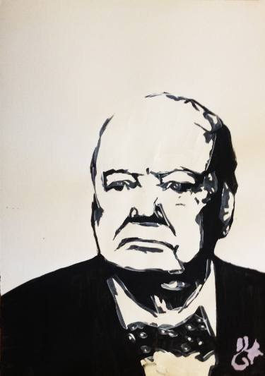 375x533 winston churchill drawing - Winston Churchill Drawing