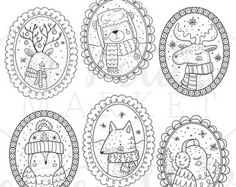340x270 Winter Animal Etsy - Winter Animals Drawing