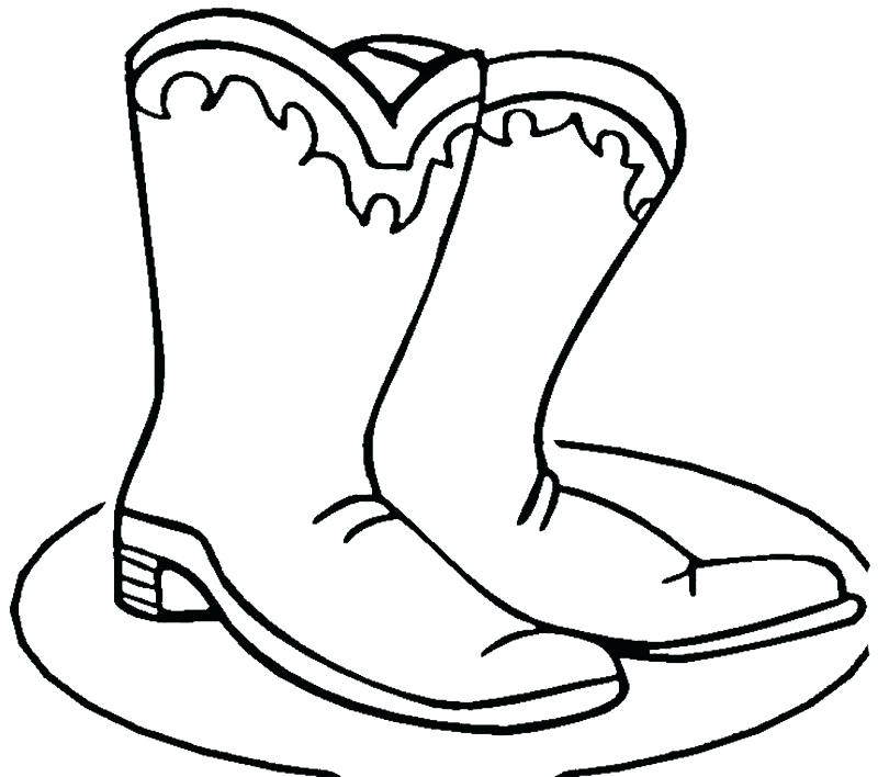 800x708 cowboy boot coloring - Winter Boots Drawing
