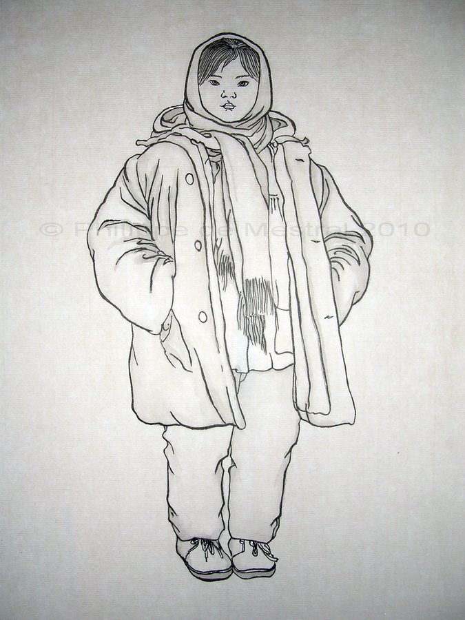 675x900 china drawings girl in winter coat phil's blog - Winter Coat Drawing
