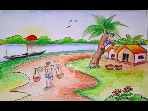 480x360 How To Draw A Scenery Of Winter Season A Best Drawing Lessons - Winter Drawing