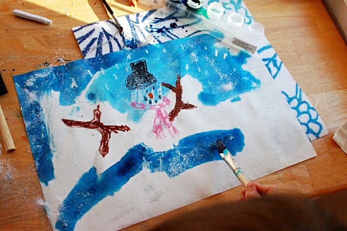 696x464 winter art projects for kids how to have an artful winter - Winter Drawing For Kids