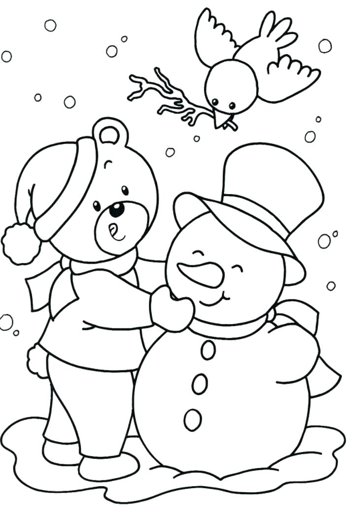 739x1024 Childrens Drawing Winter For Free Download - Winter Drawing For Kids