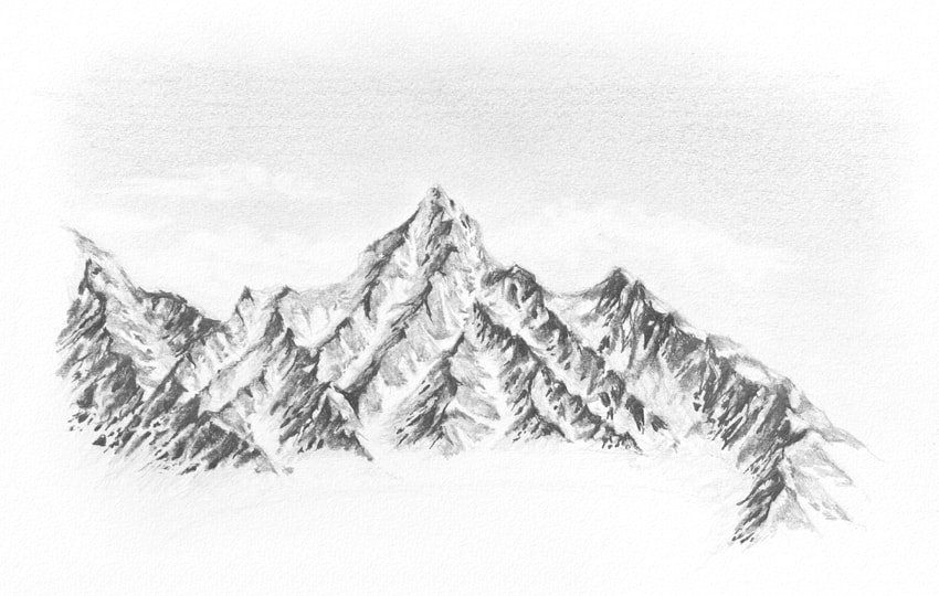 850x540 How To Draw A Winter Landscape From Scratch - Winter Drawing Images