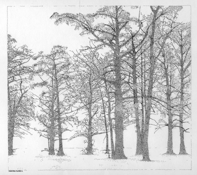 770x684 Winter Forest Drawing - Winter Drawing Images