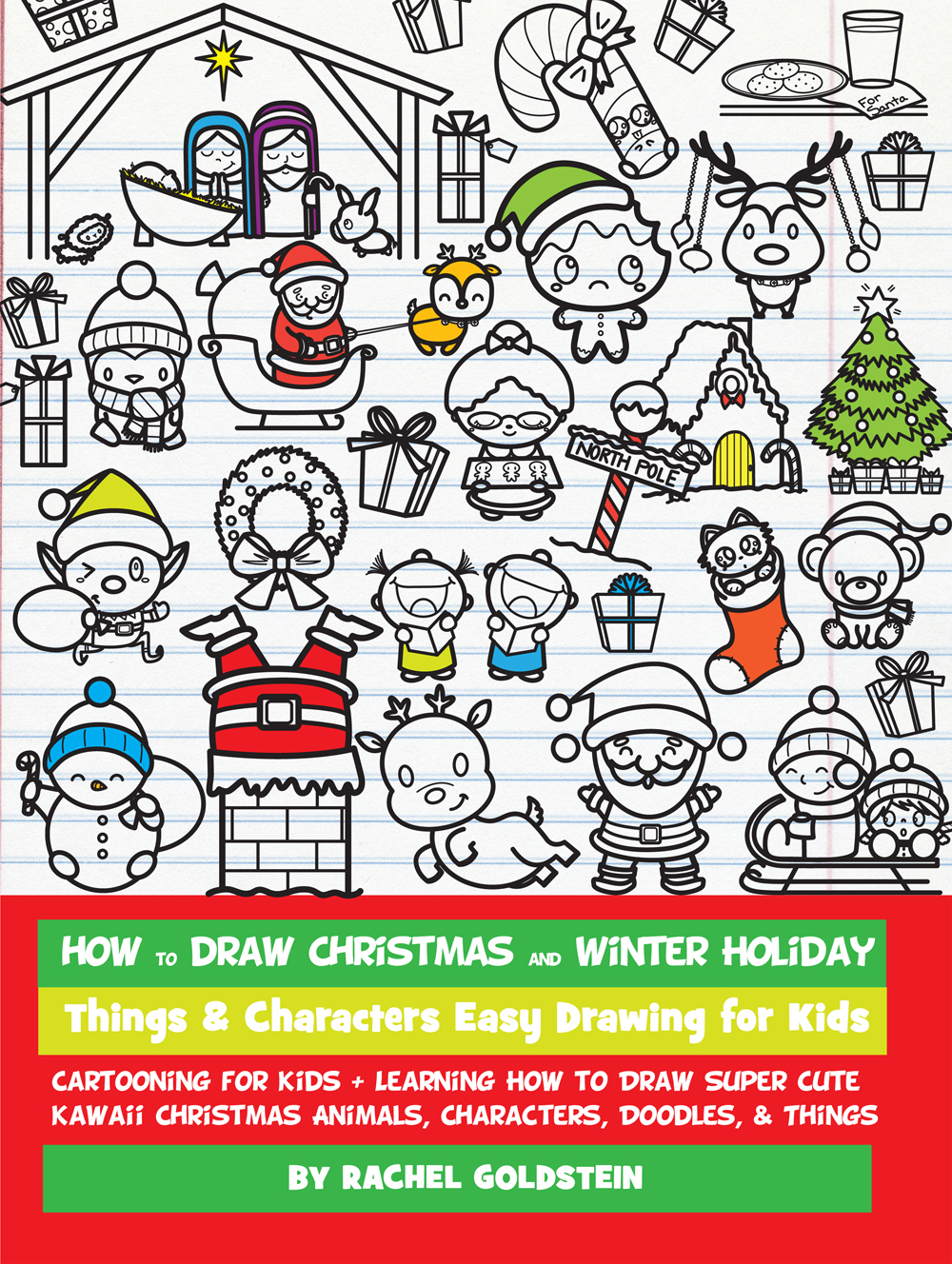 1000x1328 How To Draw Christmas And Winter Holiday Things Characters Easy - Winter Drawing Kids