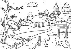 236x164 Best Winter Drawings Images Christmas Coloring Pages - Winter Drawing Kids