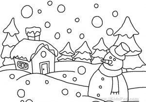 300x210 winter drawing for kids how to draw kids playing winter season - Winter Drawing Kids