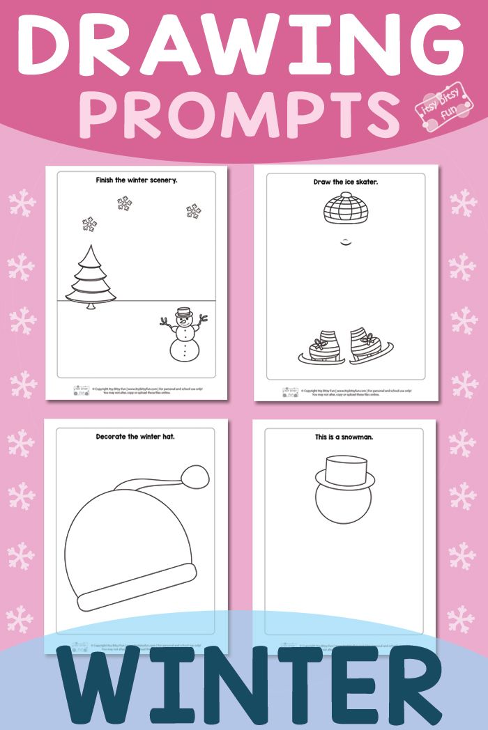 700x1048 winter drawing prompts for kids free printables for kids - Winter Drawing Kids