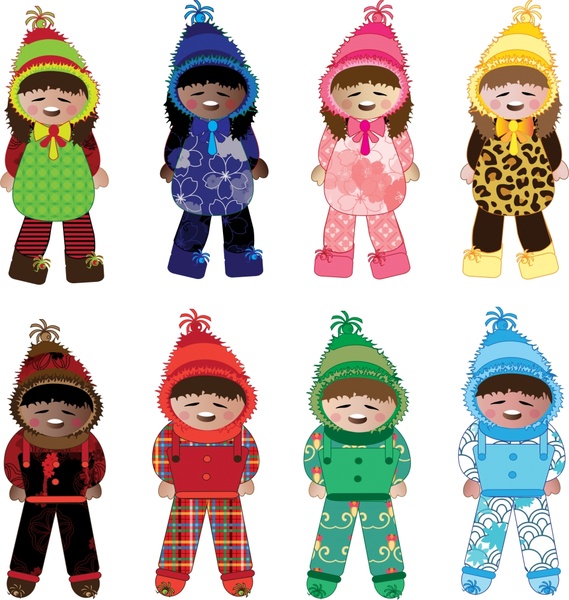 569x600 Winter Kids Free Vector In Open Office Drawing - Winter Drawing Kids