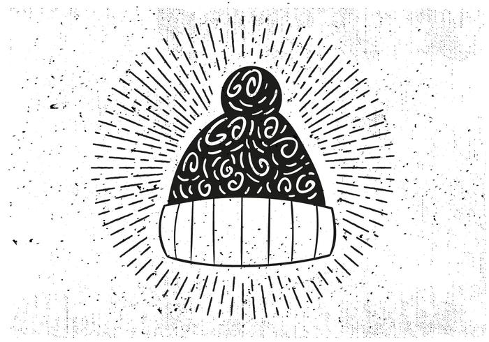 700x490 free hand drawn winter hat vector background - Winter Hat Drawing