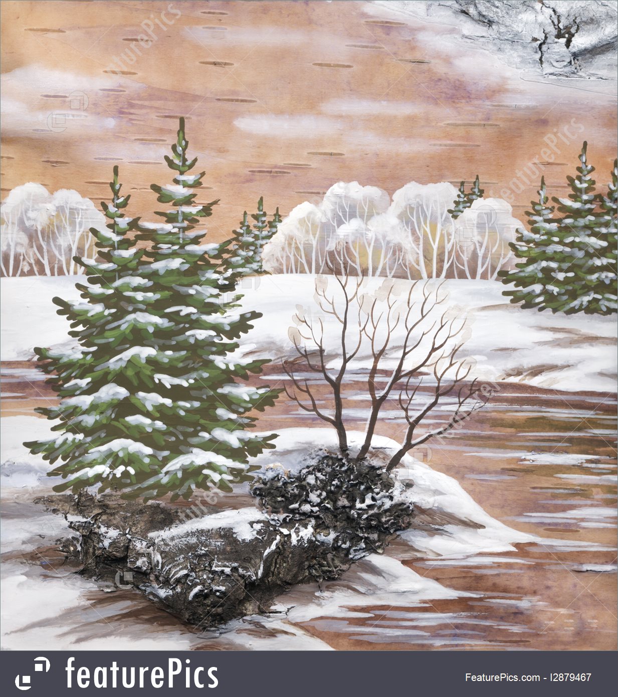 1233x1392 Painting Art Winter Landscape Painting - Winter Landscape Drawing