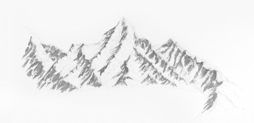 850x413 How To Draw A Winter Landscape From Scratch - Winter Landscape Drawing