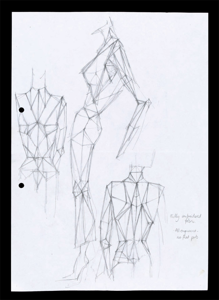 700x958 drawing a line alexander mcqueen's drawings - Winter Line Drawing