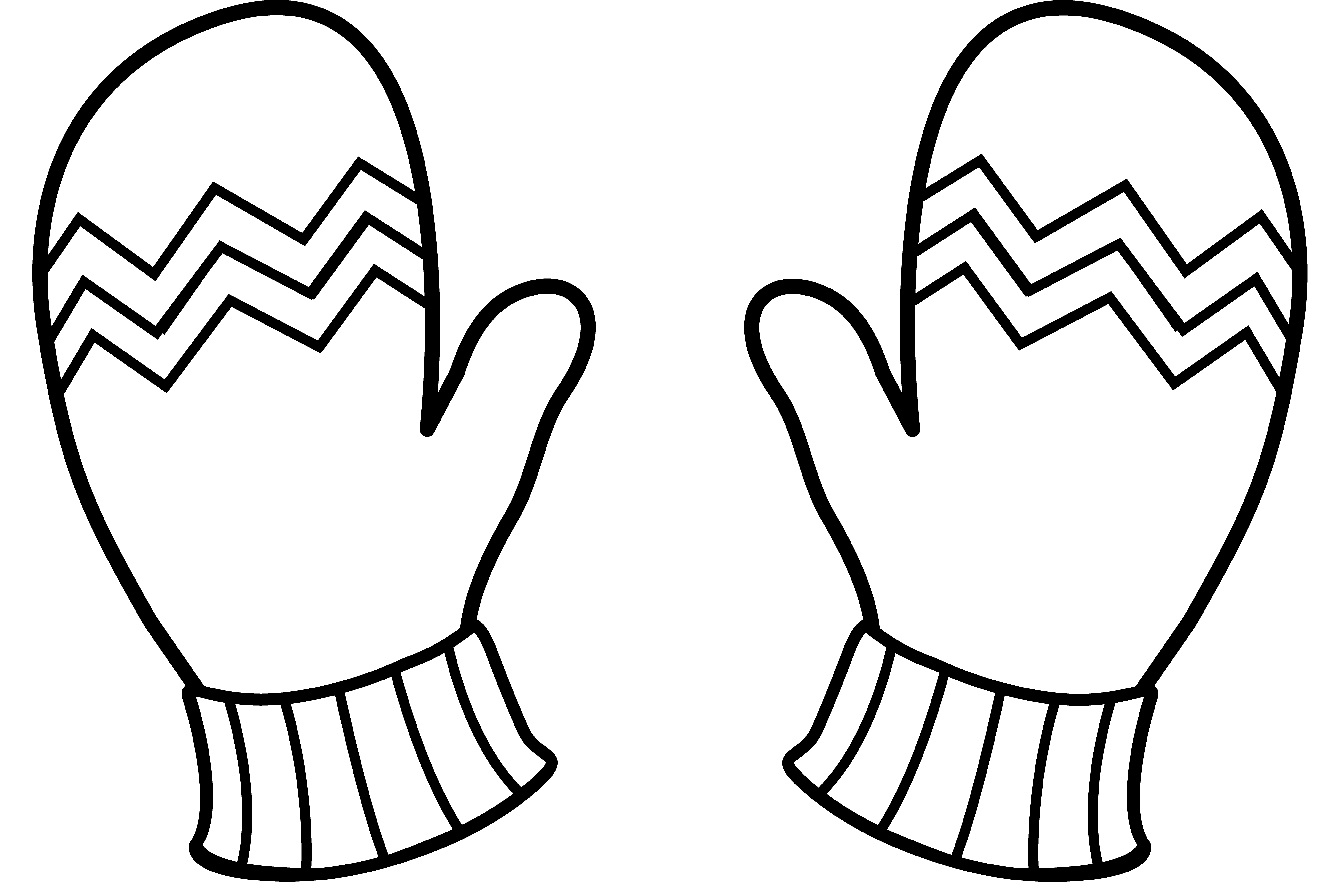5527x3696 winter mittens line art - Winter Line Drawing