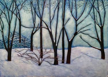 375x268 Early Morning Winter Drawing - Winter Scene Drawing