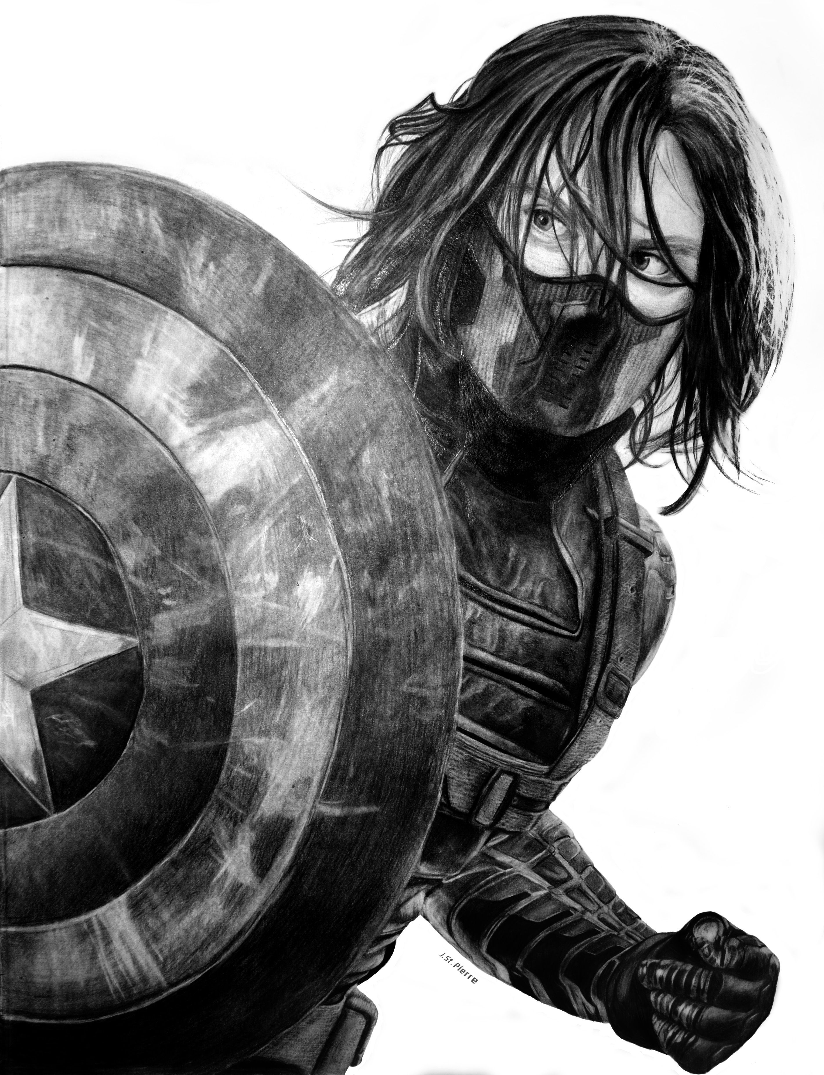 2842x3706 Rezultat S Izobrazhenie Za Winter Soldier Pencil Drawing Art - Winter Soldier Drawing