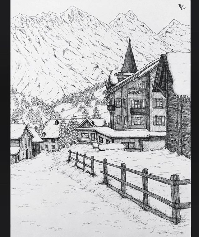 Winter Wonderland Drawing at Explore collection of