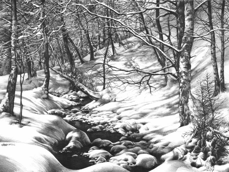 770x578 winter wonderland drawing - Winter Wonderland Drawing