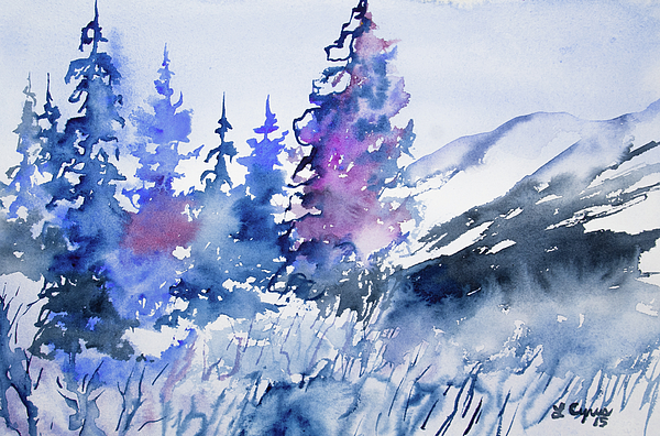 600x396 watercolor colorado winter wonderland cascade colors - Winter Wonderland Drawing