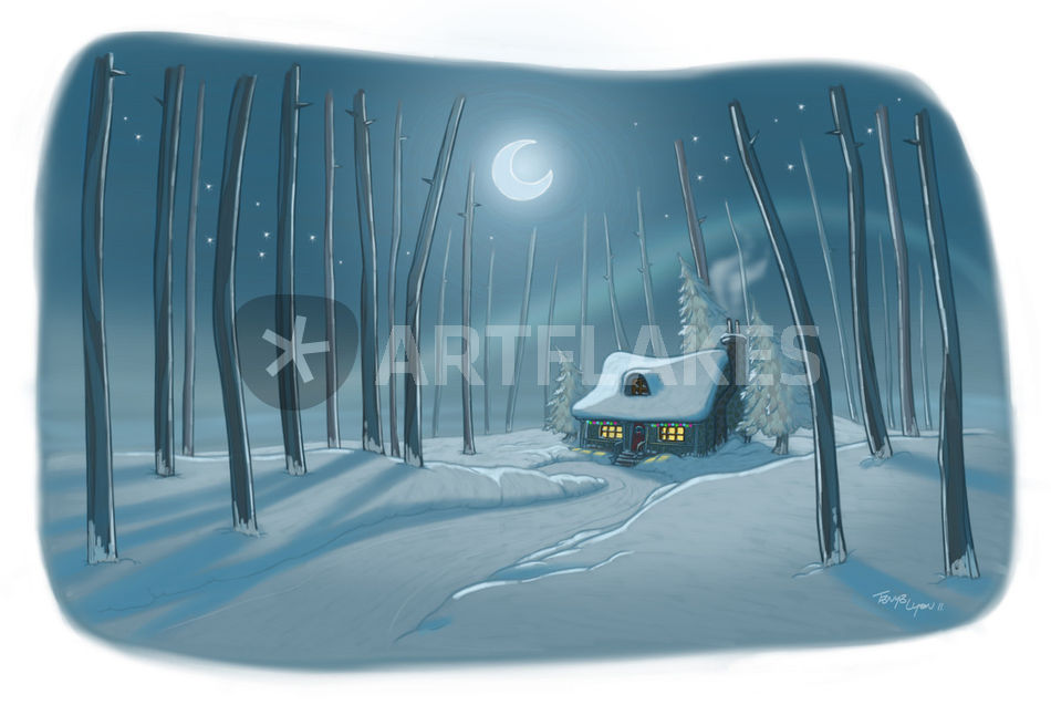 950x637 winter wonderland drawing art prints and posters - Winter Wonderland Drawing