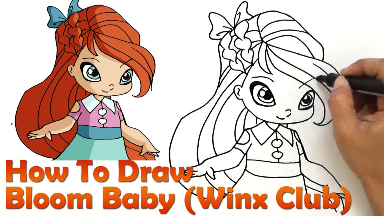 1280x720 how to draw bloom baby from winx club hde - Winx Club Bloom Drawing