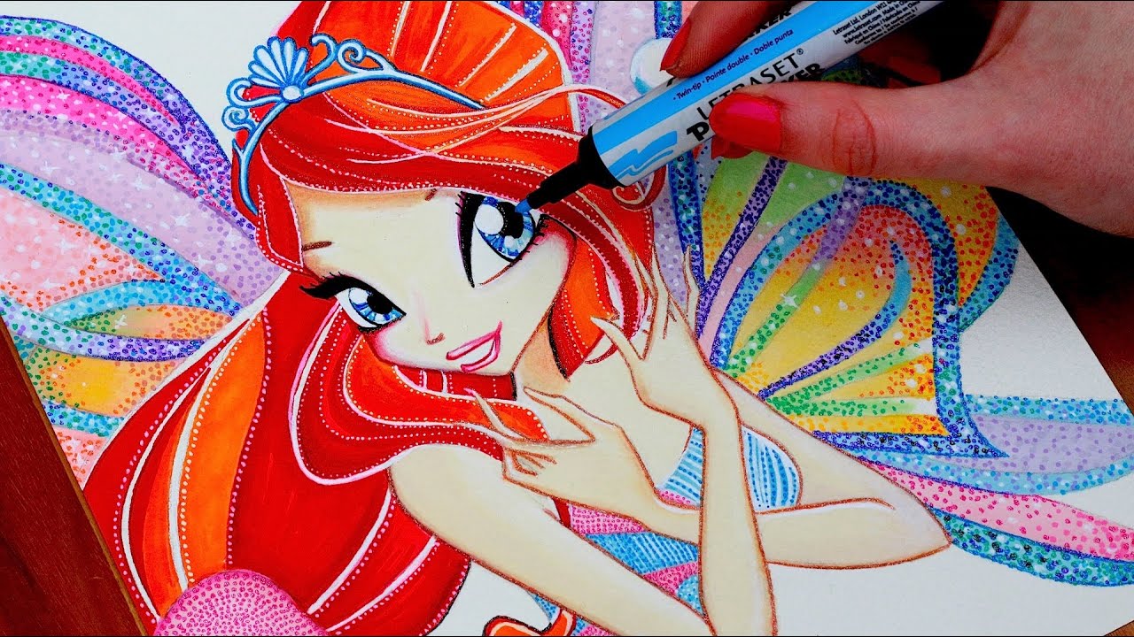 1280x720 winx club drawing bloom - Winx Club Bloom Drawing