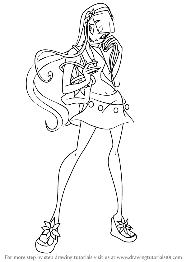 598x844 learn how to draw stella from winx club - Winx Club Drawing