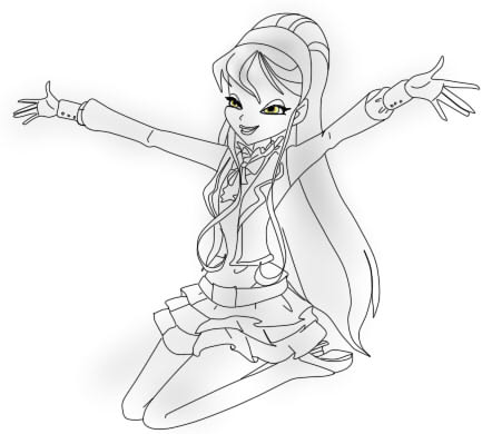 442x390 images winx club stella drawing look - Winx Club Drawing