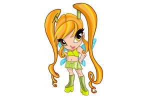 300x200 how to draw winx step - Winx Club Flora Drawing