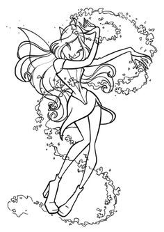 236x333 inspirational flora winx club coloring pages - Winx Club Flora Drawing