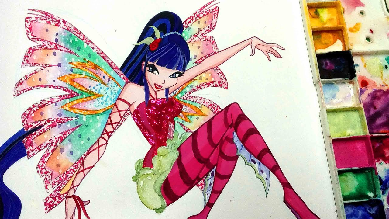 1280x720 How To Draw Winx Club Musa Sirenix Speed Painting - Winx Drawing