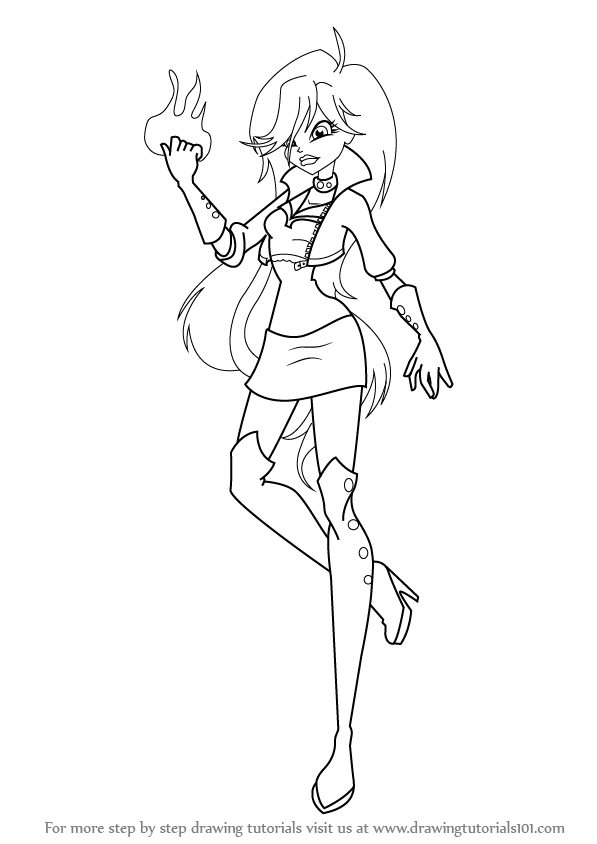 597x844 Learn How To Draw Selina From Winx Club - Winx Drawing