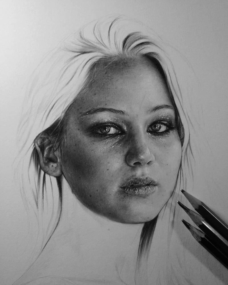 800x1000 wip drawing of jennifer lawrence - Wip Drawing
