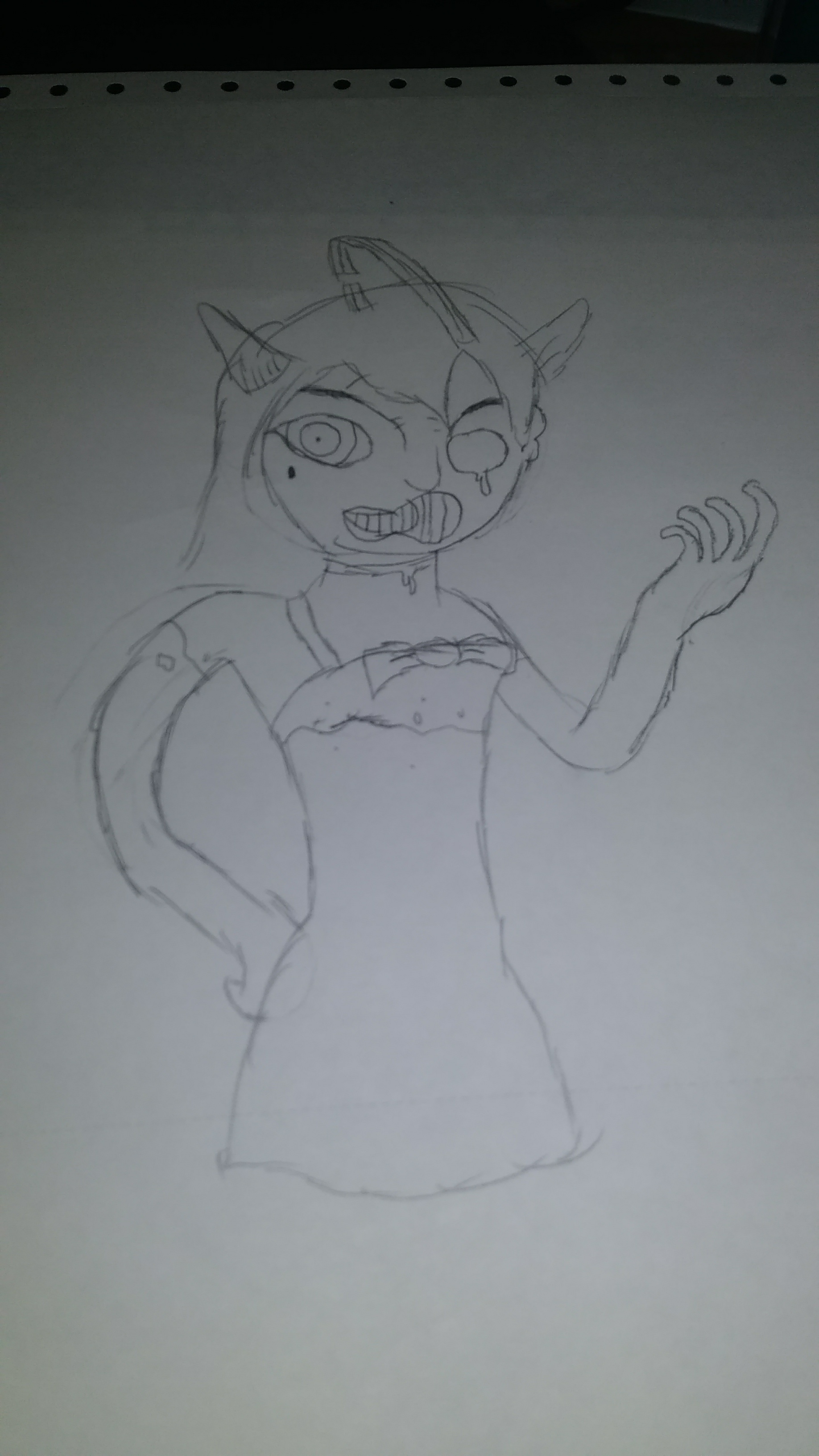 1836x3264 wip of an alice angel drawing! bendyandtheinkmachine - Wip Drawing