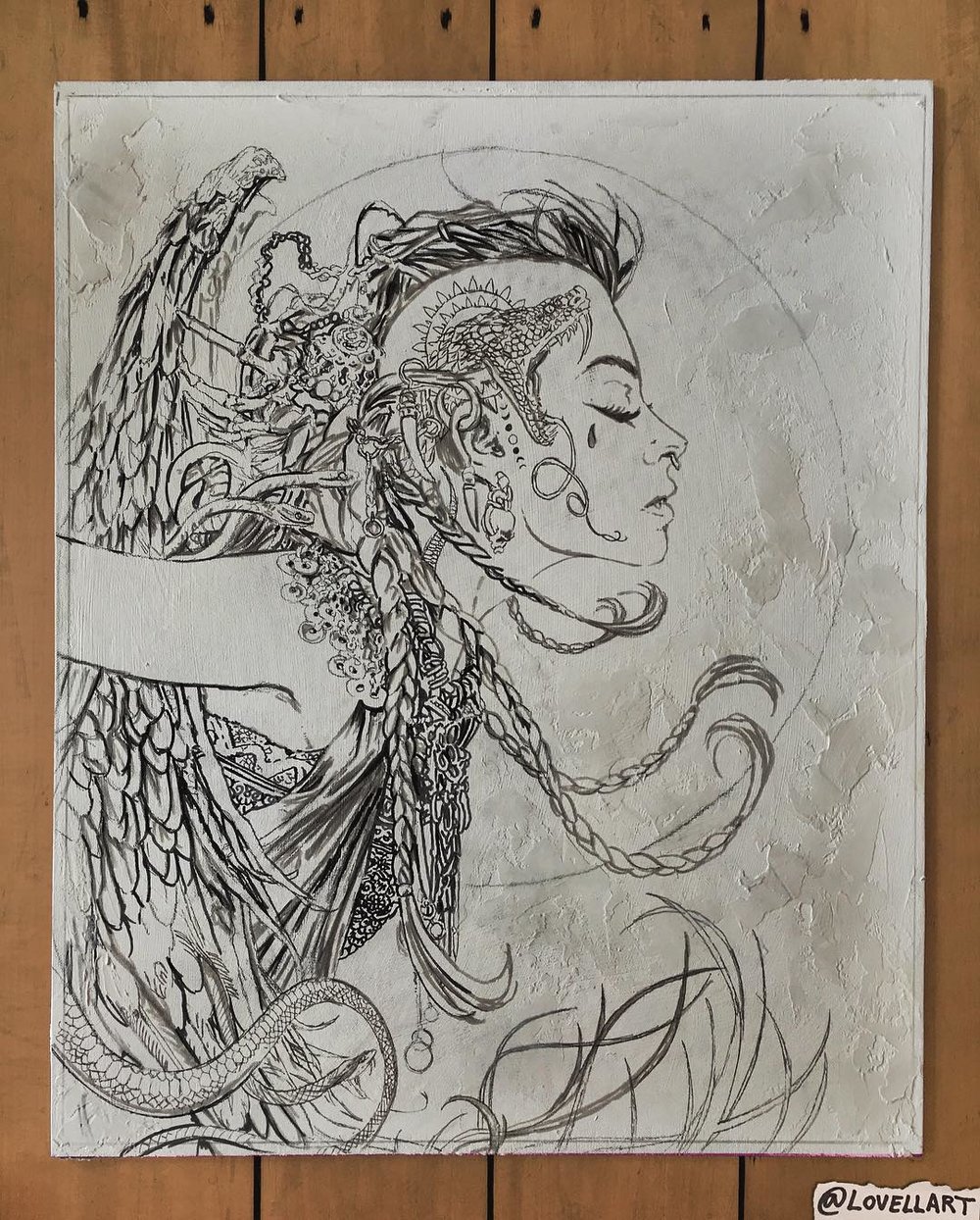 1000x1244 Euryale - Wip Drawing