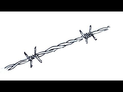 480x360 how to draw barbed wire real easy - Wire Fence Drawing