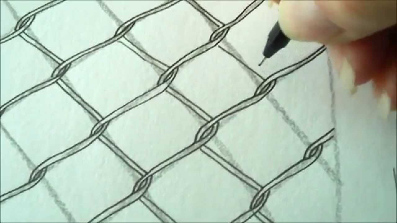 1280x720 How To Draw Tanglepattern Chence - Wire Fence Drawing