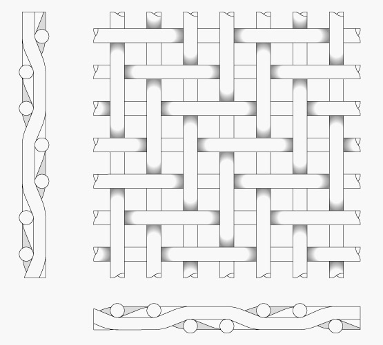 555x501 plain weave wire cloth - Wire Mesh Drawing