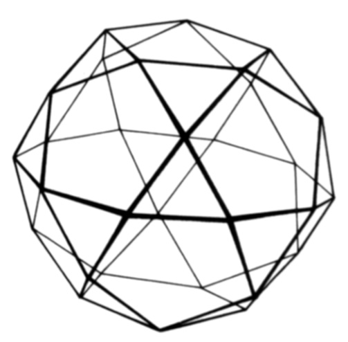 503x494 Icosidodecahedron Wire Frame Drawing - Wireframe Drawing