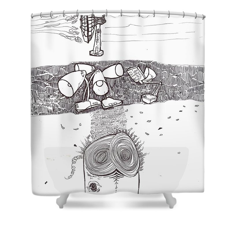 800x800 light wind and wisdom drawing shower curtain for sale - Wisdom Drawing