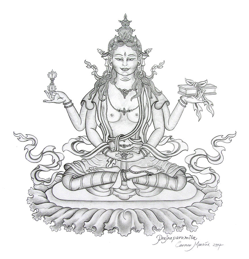 865x900 prajnaparamita perfection of wisdom drawing - Wisdom Drawing