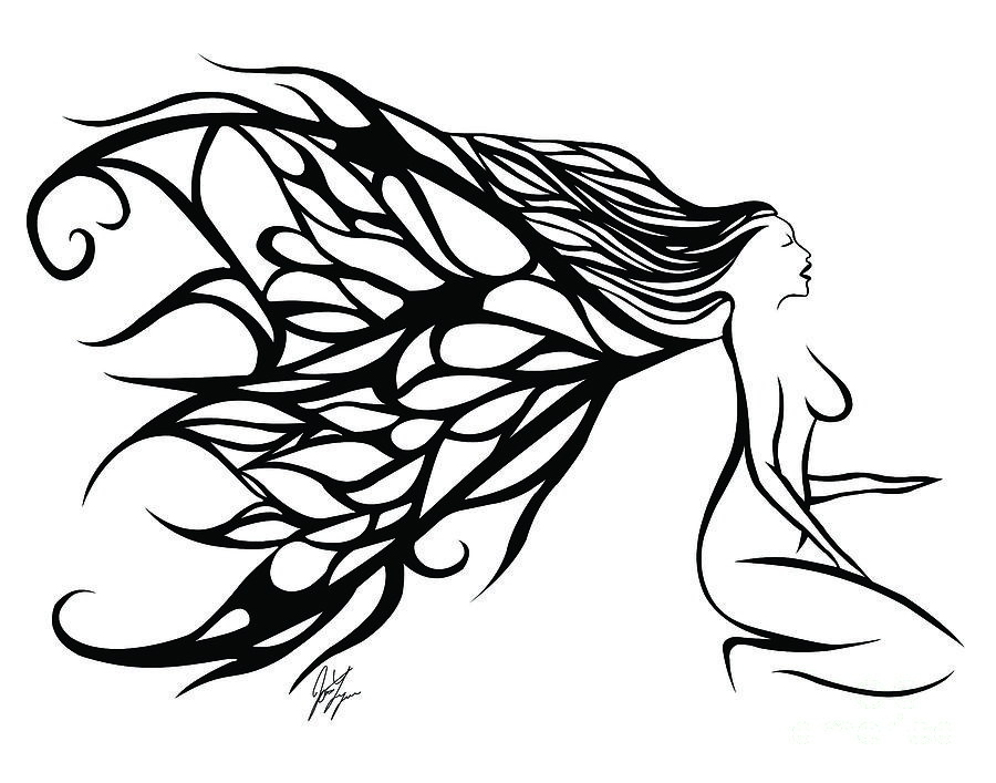900x707 wisdom digital art - Wisdom Drawing